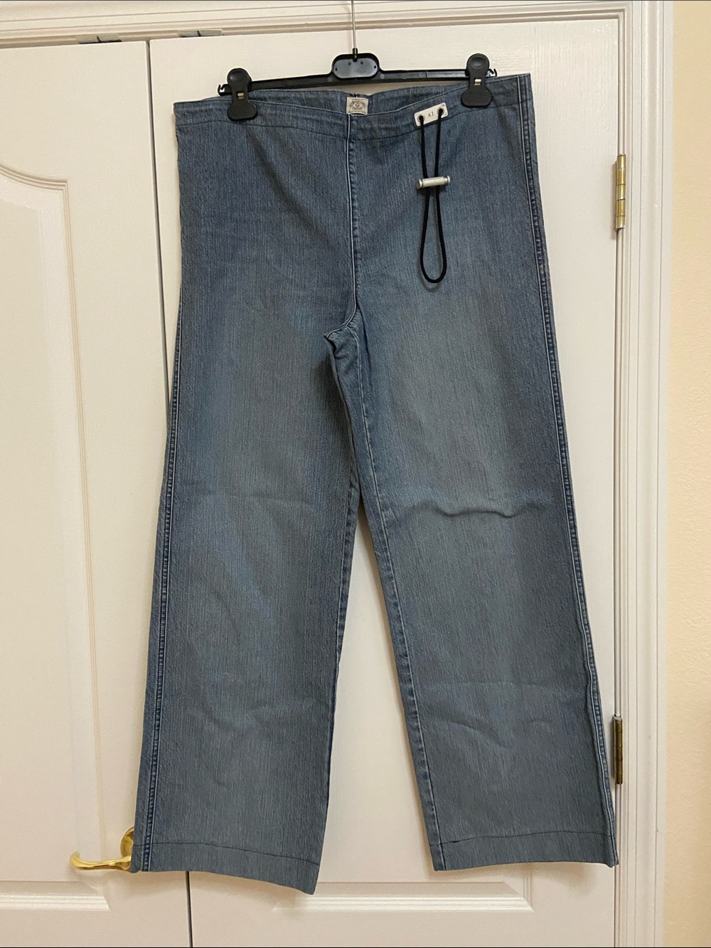 Armani Jeans Light Blue Denim Drawstring Jeans